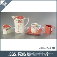 Elegant tes set custom design ceramic top grade cheap teapot